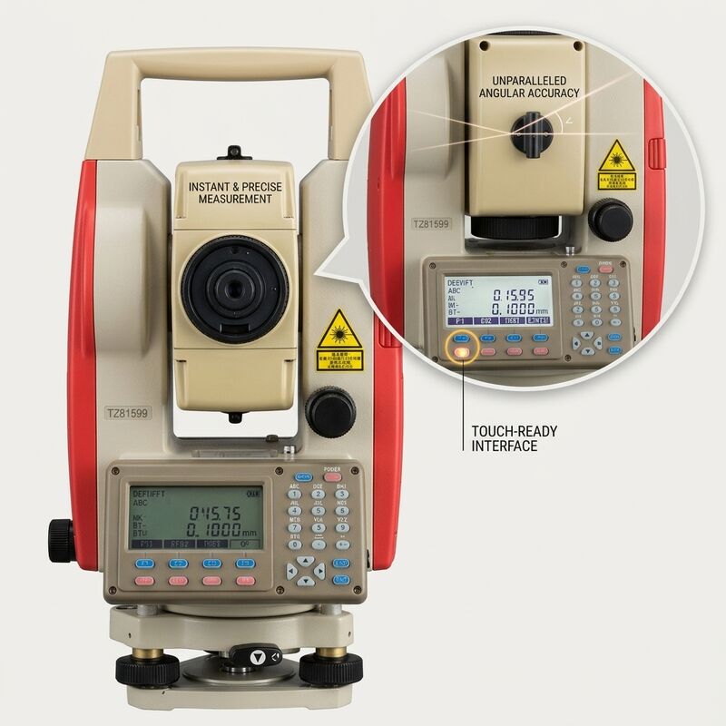 Leica TS03 Total Station with 500m None Prism Distance, Internal Flash Memory And External SD Card, and 0.6s Coarse Measurement Speed
